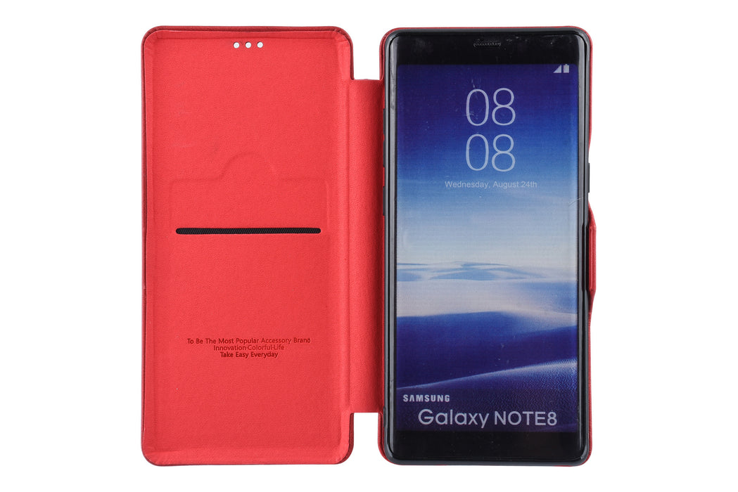 Hanytasche für Samsung Galaxy Note 8 Kartenhalter Rot Book-Case hul -Magnetverschluss - Kunststof;TPU