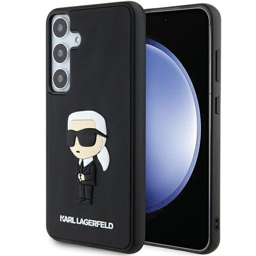 Karl Lagerfeld Hülle für Samsung Galaxy S24 S921 /Schwarz hardcase 3D Rubber Ikonik