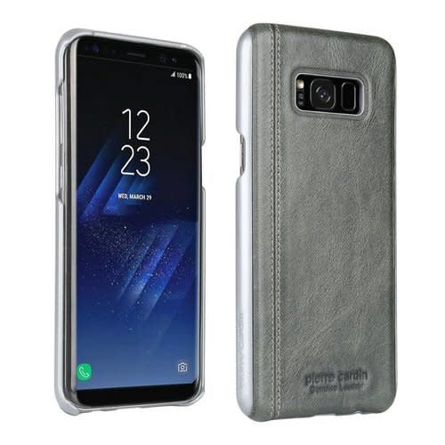 Pierre Cardin Tasche Hülle Backcover voor Samsung Galaxy S8 - Grau