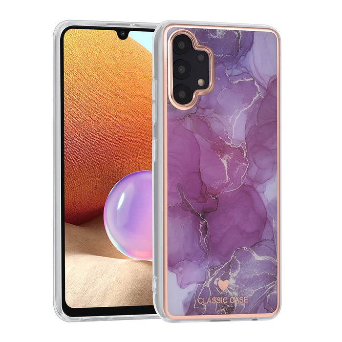 UNIQ Classic Case Etui für Samsung Galaxy A32 4G - Silikonhülle TPU - Marble Purple