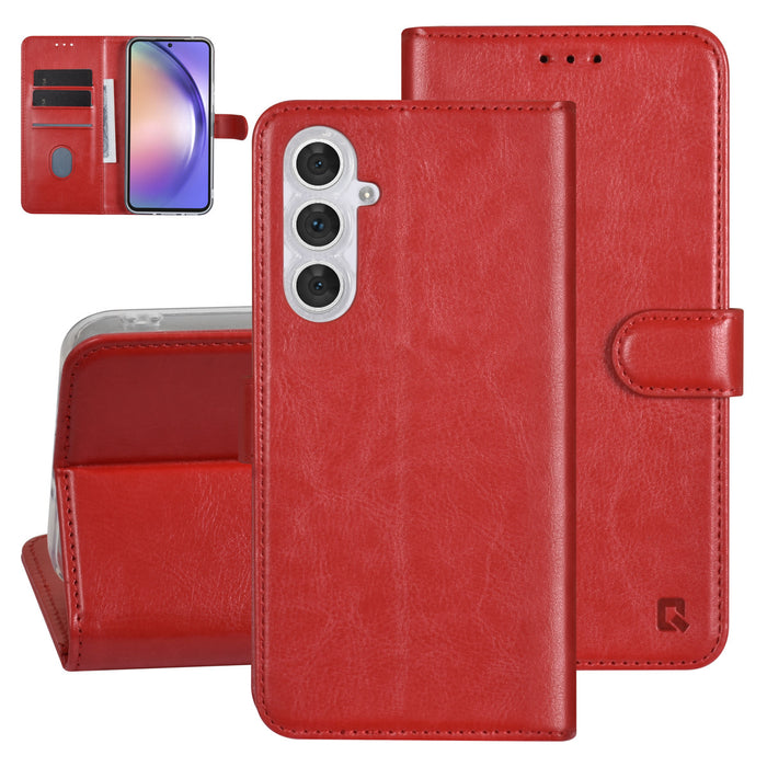 UNIQ Handytasche etui für Samsung Galaxy A54 5G Book-Case hul - Kartenhalter für 3 Karten - Magnetverschluss - Rot