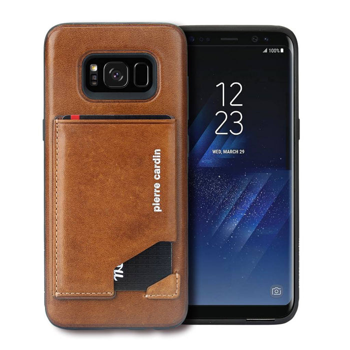 Pierre Cardin Silikonhülle Braun fur Samsung Galaxy S8