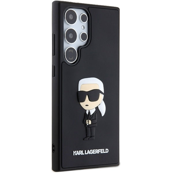 Karl Lagerfeld Hülle für Samsung Galaxy S24 Ultra S928 /Schwarz hardcase 3D Rubber Ikonik