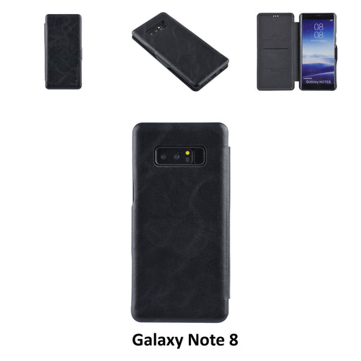 Hanytasche für Samsung Galaxy Note 8 Kartenhalter Schwarz Book-Case hul -Magnetverschluss - Kunststof;TPU
