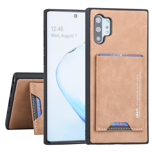 UNIQ Hülle etui für Samsung Galaxy Note 10 Plus Back-Cover hul Braun - Kartenhalter