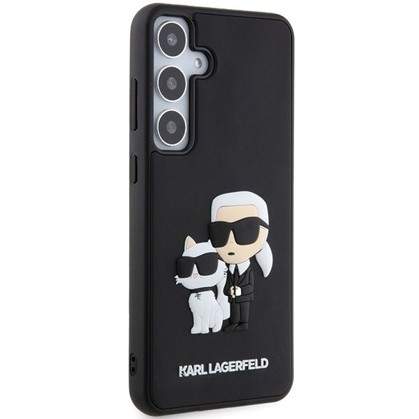 Karl Lagerfeld Hülle für Samsung Galaxy S24 S921 /Schwarz hardcase 3D Rubber Karl&Choupette