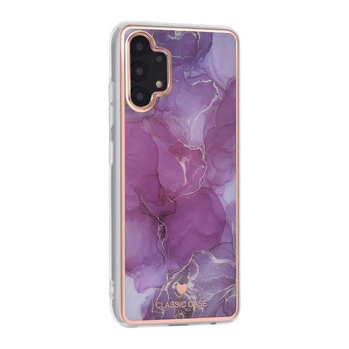 uniq-classic-case-etui-fur-samsung-galaxy-a32-4g-silikonhulle-tpu-marble-purple