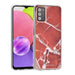 UNIQ Classic Case Etui für Samsung Galaxy A03s - Silikonhülle TPU - Marble Red