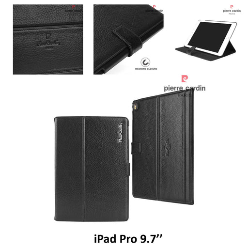Pierre Cardin Tasche Apple Schwarz Book Case Tablet für iPad Pro 9.7 zoll