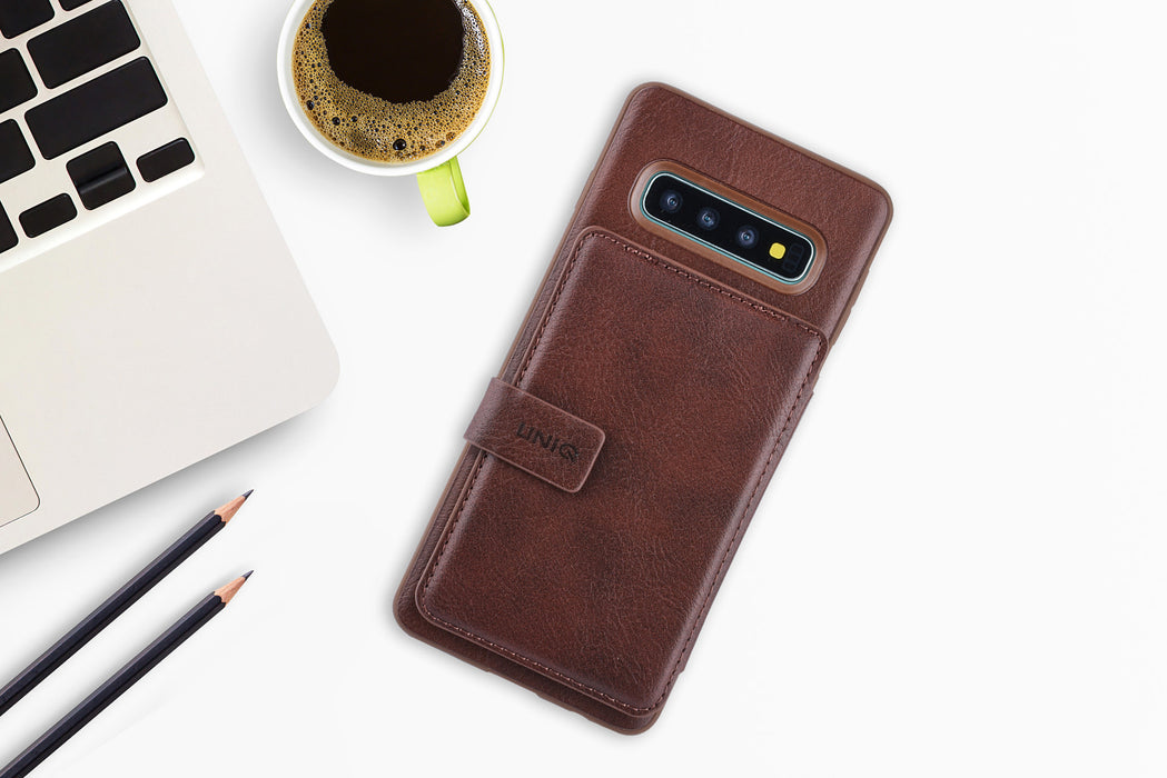 Hülle etui für Samsung Galaxy S10 - Braun