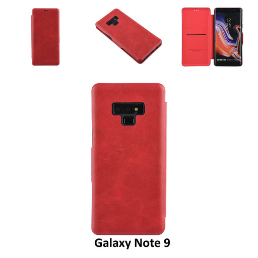 Hanytasche für Samsung Galaxy Note 9 Kartenhalter Rot Book-Case hul -Magnetverschluss - Kunststof;TPU