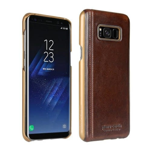 Pierre Cardin Tasche Hülle Backcover voor Samsung Galaxy S8 - Bruin