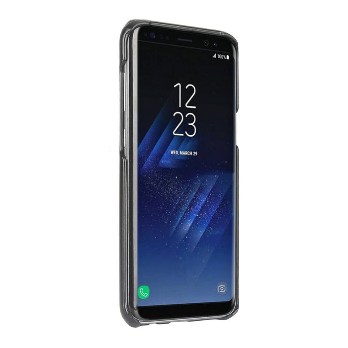 Pierre Cardin Tasche Hülle Hartschalenetui leder fur Samsung Galaxy S8 Plus - Schwarz