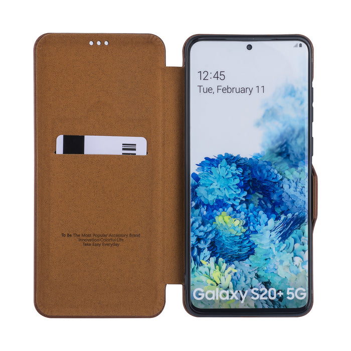 Handytasche für Samsung Galaxy S20 Plus Braun Book-Case hul - Kartenhalter