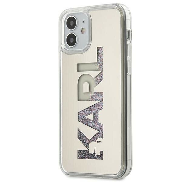 Schutzhülle Karl Lagerfeld iPhone 12 mini 5,4" /silber hardcase Mirror Liquid