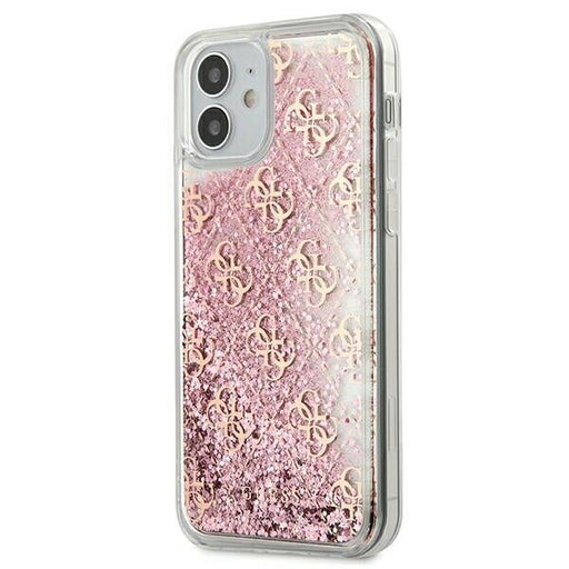 Schutzhülle Guess iPhone 12 mini 5,4" /pink hardcase 4G Liquid Glitter