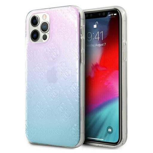 Schutzhülle Guess iPhone 12 Pro Max 6,7" blau&pink hardcase 4G 3D Pattern