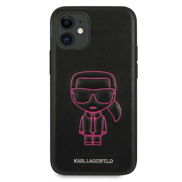 schutzhulle-karl-lagerfeld-iphone-12-mini-5-4-pink-hardcase-karl-ikonik-outline