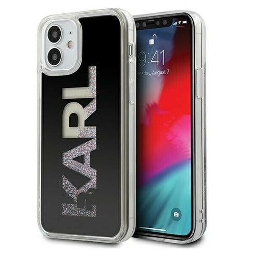 Schutzhülle Karl Lagerfeld iPhone 12 mini 5,4" schwarz hardcase Karl Glitter