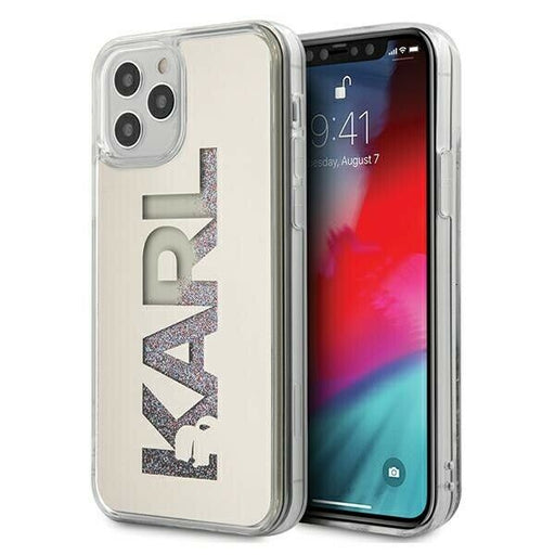 Schutzhülle Karl Lagerfeld iPhone 12 /12 Pro 6,1" /silber hardcase Mirror Liquid
