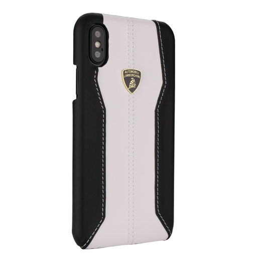iPhone X/Xs Hülle Lamborghini case D1 Serie Echtes leder Weiß
