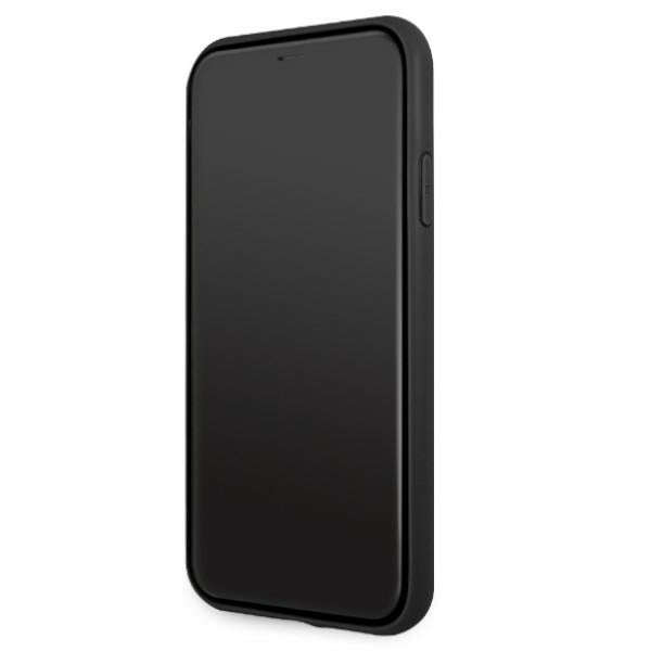 AMG Hülle für iPhone 11 6,1" /schwarz hard Case leder Debossed Lines