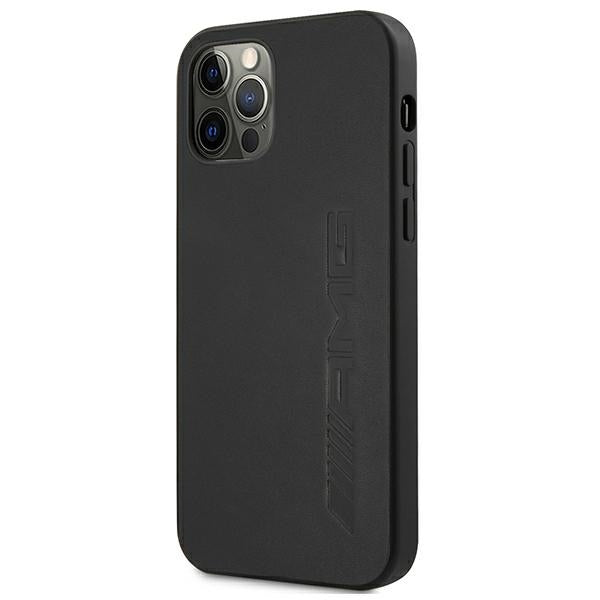 AMG Hülle für iPhone 12 Pro Max 6,7" /schwarz hard Case leder Hot Stamped
