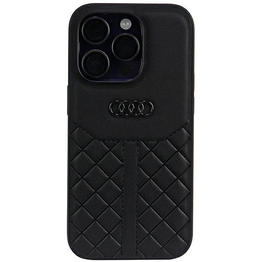 Audi Leder Hülle für iPhone 14 Pro 6.1"schwarz hardcase