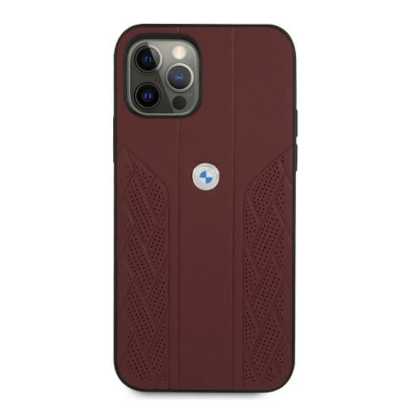 bmw-hulle-fur-iphone-12-pro-max-6-7-rot-hardcase-leder-curve-perforate