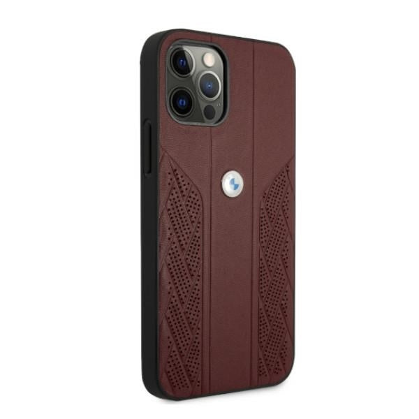 bmw-hulle-fur-iphone-12-pro-max-6-7-rot-hardcase-leder-curve-perforate