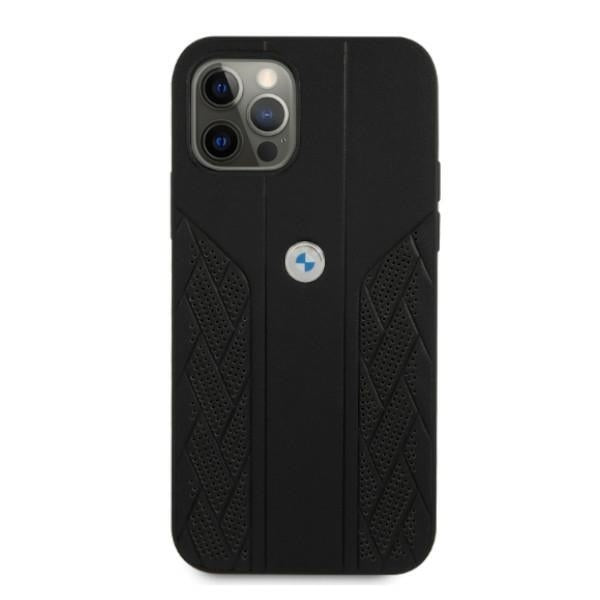 bmw-hulle-fur-iphone-12-12-pro-6-1-schwarz-hardcase-leder-curve-perforate