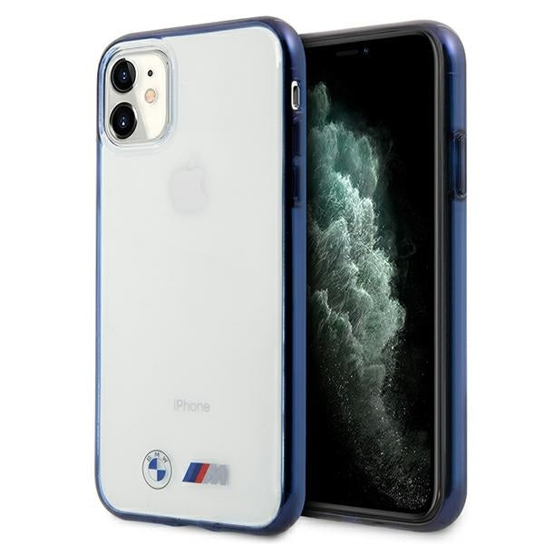 BMW Hülle für iPhone 11 6,1" / Xr transparent hardCase Sandblast