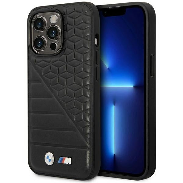 BMW Hülle für iPhone 14 Pro 6,1" /Schwarz Bi Pattern