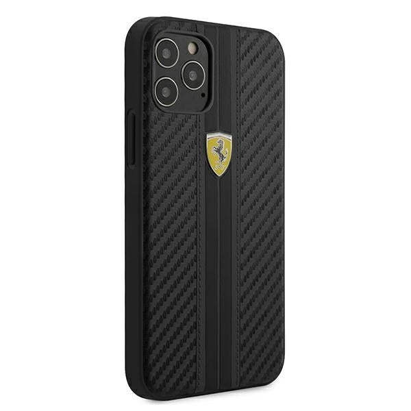 Ferrari - On Track - PU Carbon - iPhone 12 Pro Max (6.7) Handyhülle - Schwarz