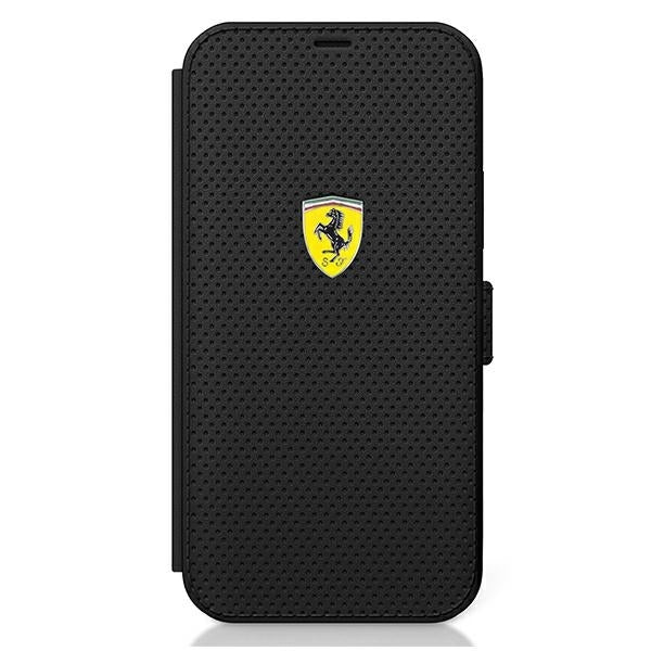 ferrari-hulle-fur-iphone-12-pro-max-6-7-schwarz-book-on-track-perforated