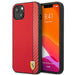 Ferrari Hülle für iPhone 13 6,1" /Rot hard Case On Track Carbon Stripe