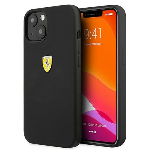 Ferrari Hülle für iPhone 13 mini 5,4" /schwarz hard Case Silikon