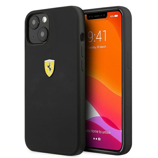 Ferrari Hülle für iPhone 13 6,1" /schwarz hard Case Silikon