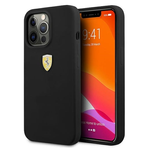 Ferrari Hülle für iPhone 13 Pro / 13 6,1" /schwarz hard Case Silikon