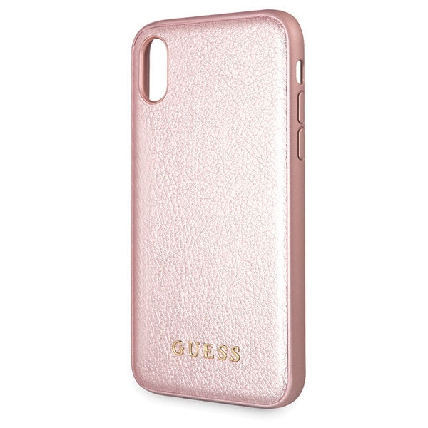 iPhone X Handyhülle - Guess - Iridescent TPU- Hardcover -Rosa Gold