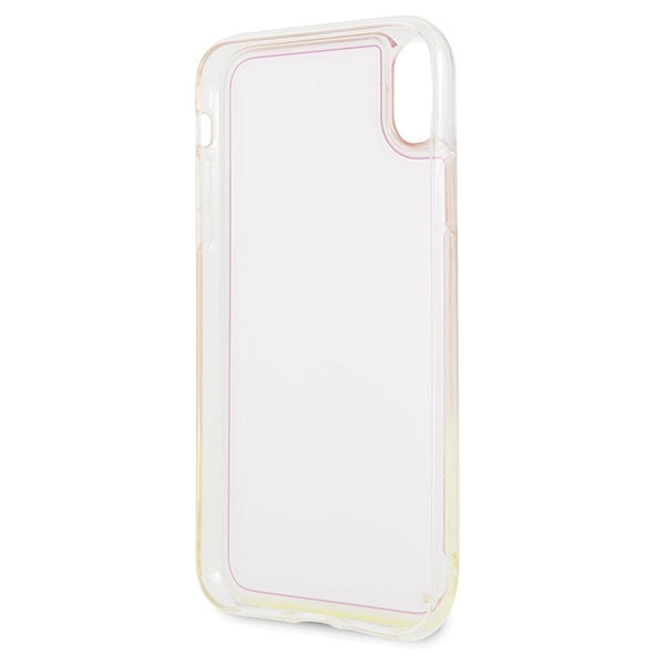 iPhone XR Handyhülle Guess Glow in The Dark PC/TPU Cover Sand/Rosa