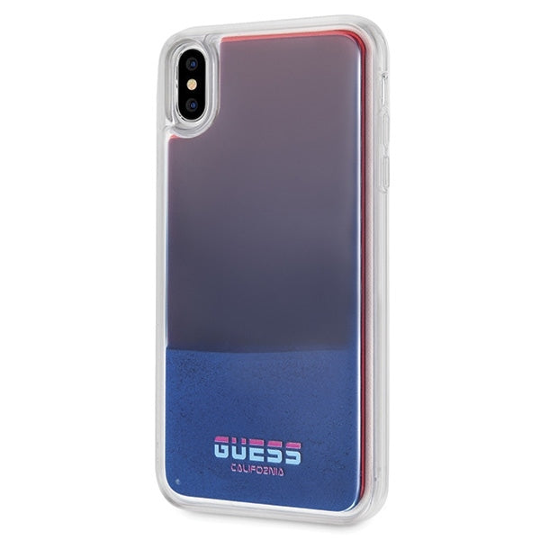 iPhone XS Max Hülle Guess Glow in The Dark PC/TPU Cover Sand/Rot