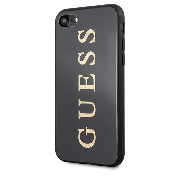 iPhone SE/8/7 Hülle Guess Classic Double Layer Glitter Hard Case Schwarz