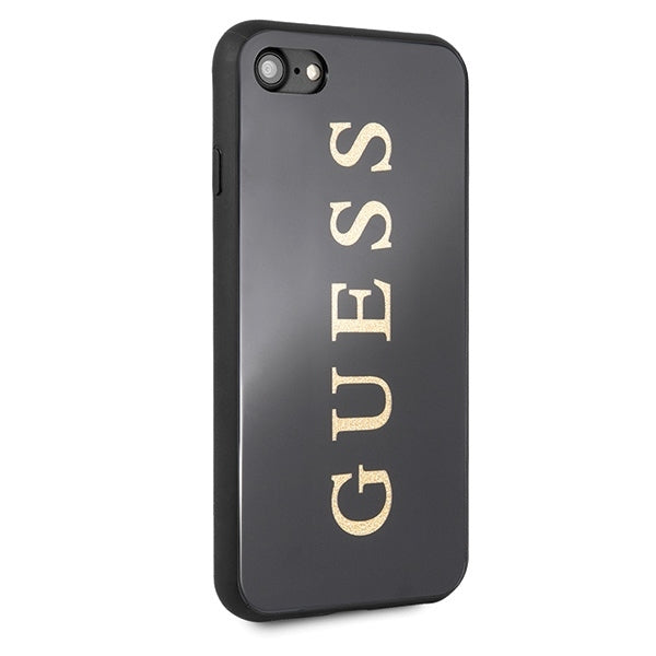 iPhone SE/8/7 Hülle Guess Classic Double Layer Glitter Hard Case Schwarz