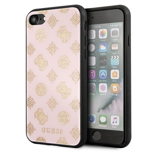 iPhone SE/ 8/7 Handyhülle Guess Layer Glitter Peony Hülle/Case Hell-Rosa