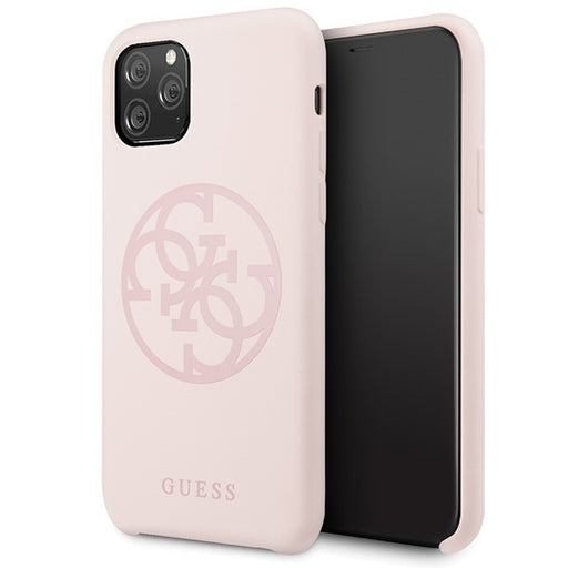 iPhone 11 Pro Hülle Guess 4G Tone on Tone Cover Hell-Rosa