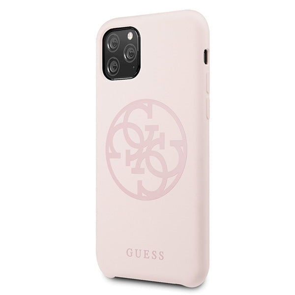 iPhone 11 Pro Hülle Guess 4G Tone on Tone Cover Hell-Rosa
