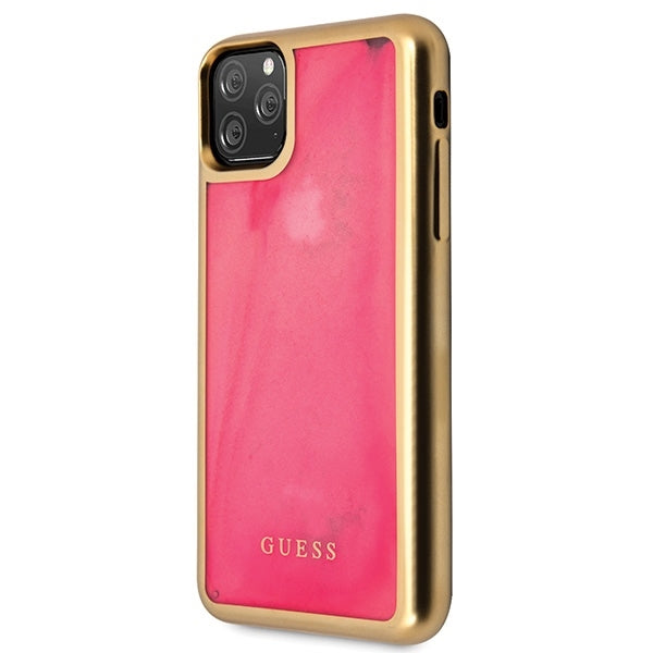 iPhone 11 Pro Max Handyhülle Guess Glow In The Dark Cover Pink