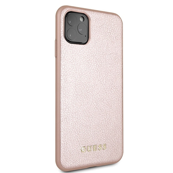 iphone-11-pro-max-handyhulle-guess-iridescent-cover-rosa