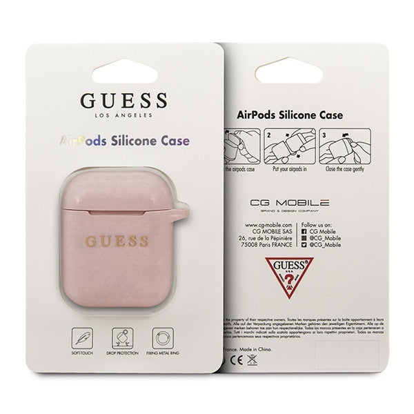Airpods Hülle Guess Airpods Silikon Cover Rosa
